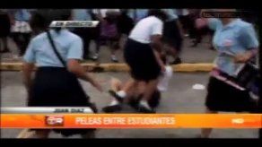 Estudiantes del IPT Juan Díaz se agarran a golpes en plena parada