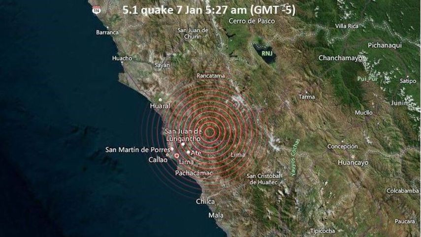 La Dirección de Hidrografía y Navegación de la Marina descartó que el sismo genere un tsunami frente a las costas del país.