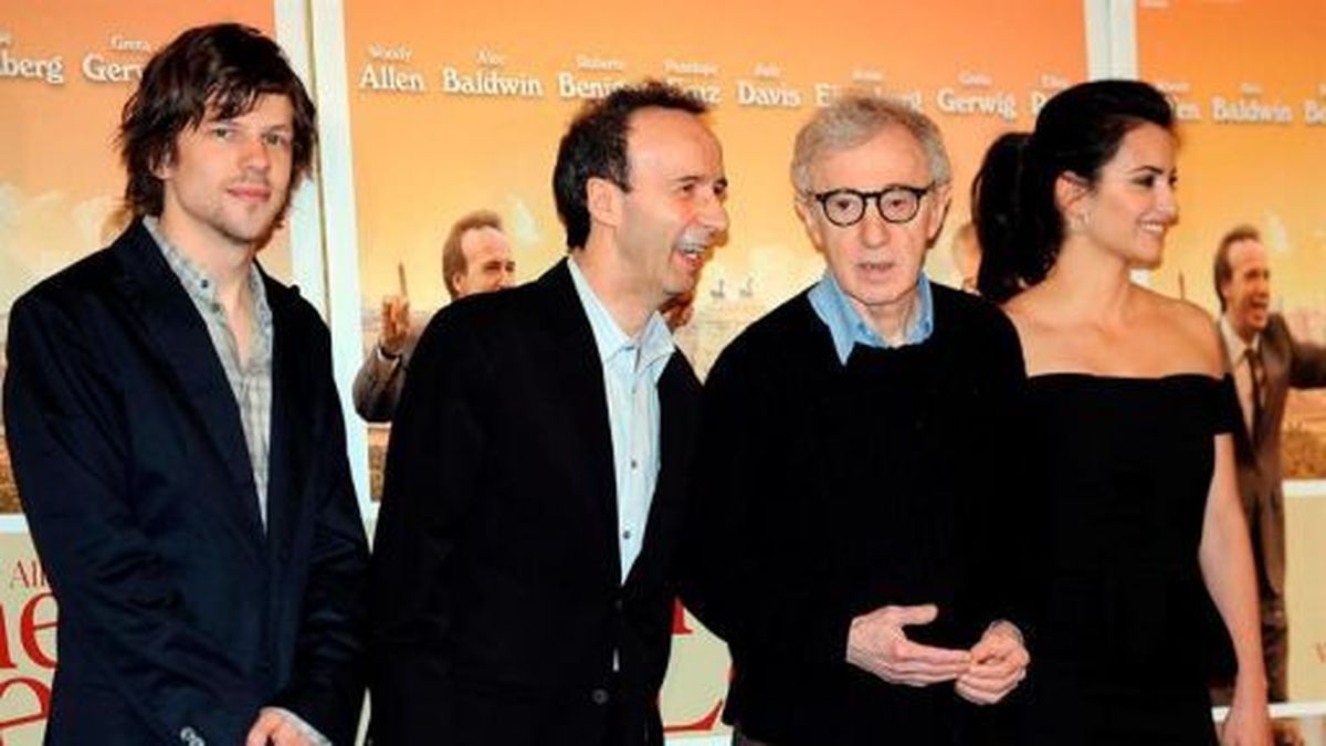 Woody Allen presenta junto a Cruz y Benigni su último filme