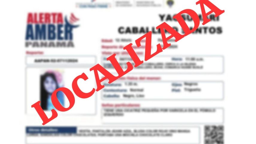 Niña reportada en Alerta Amber aparece con su madre en Tolé.