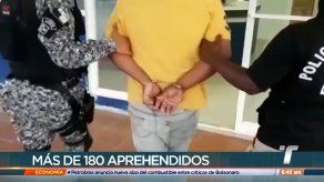 Unas 180 personas aprehendidas por la Policía en las últimas horas