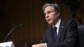 El Secretario de Estado de los Estados Unidos, Antony Blinken, habla durante una audiencia del Comité de Relaciones Exteriores del Senado.