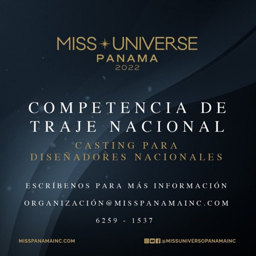 Convocan a diseñadores nacionales para el Miss Universo Panamá